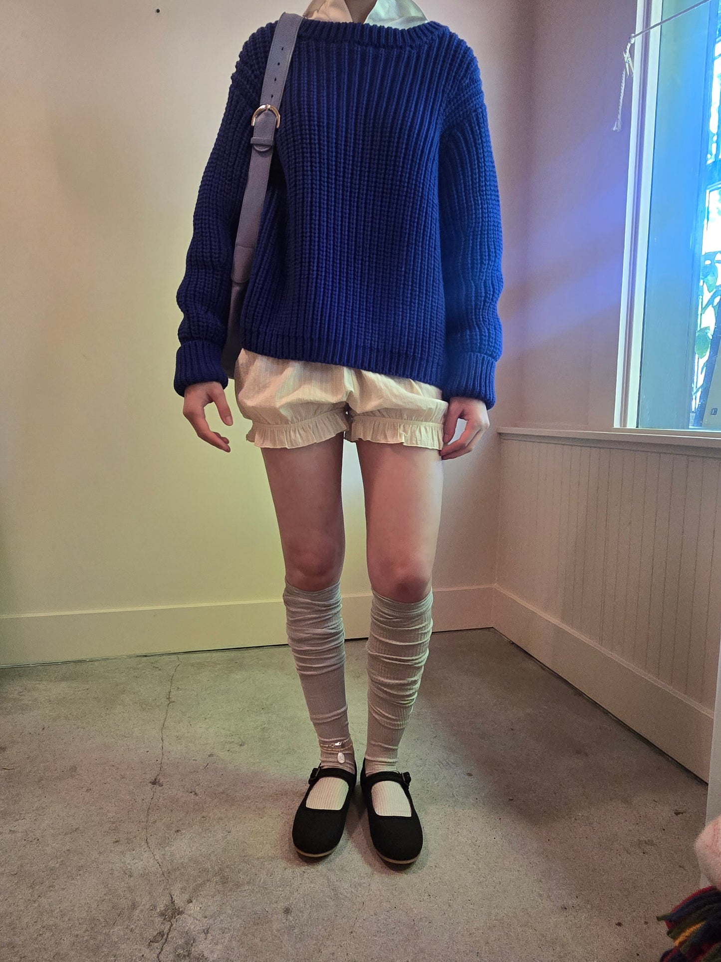 Over the Knee Socks in Perlino