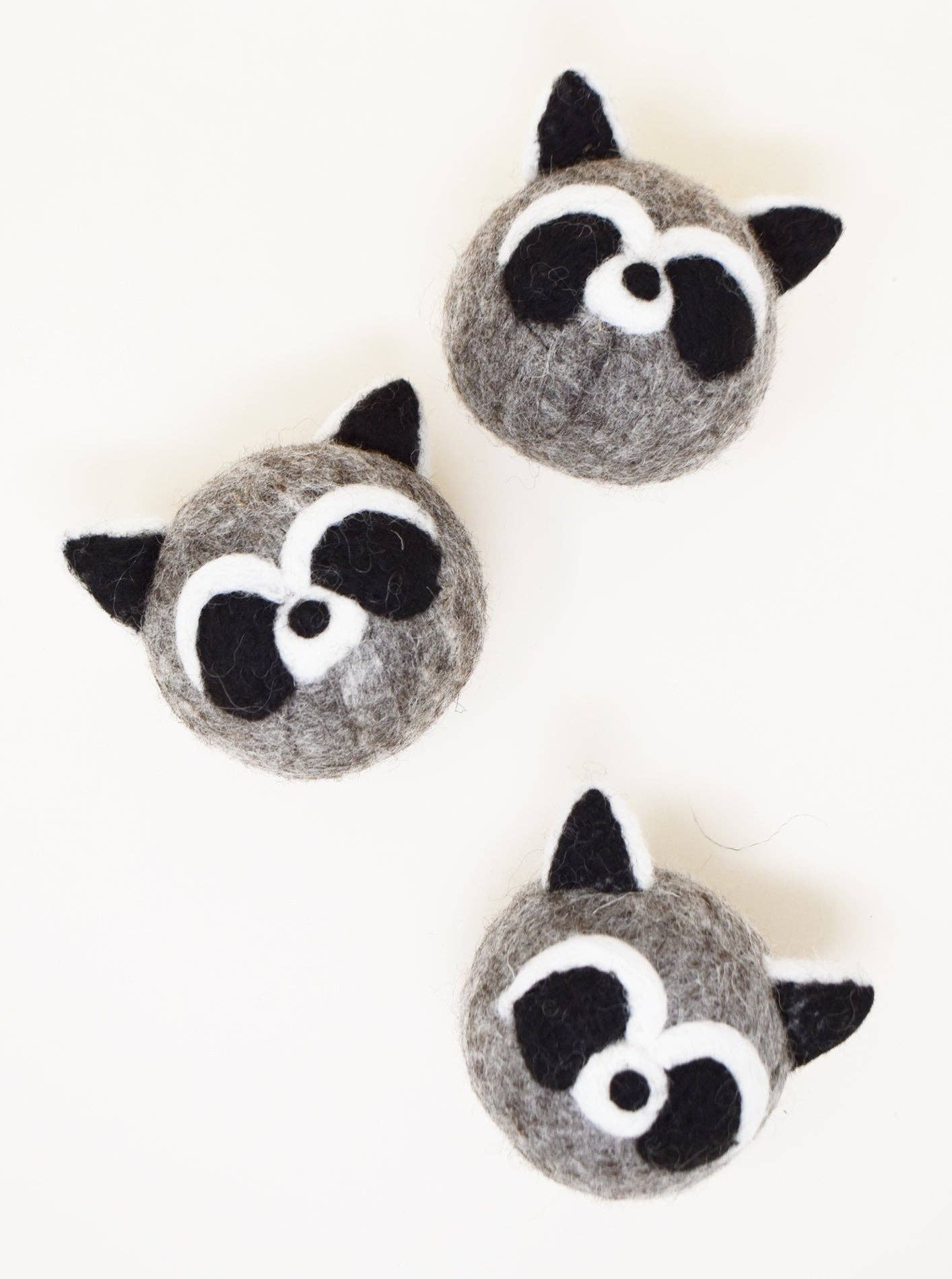 Raccoon Wool Dog Toy