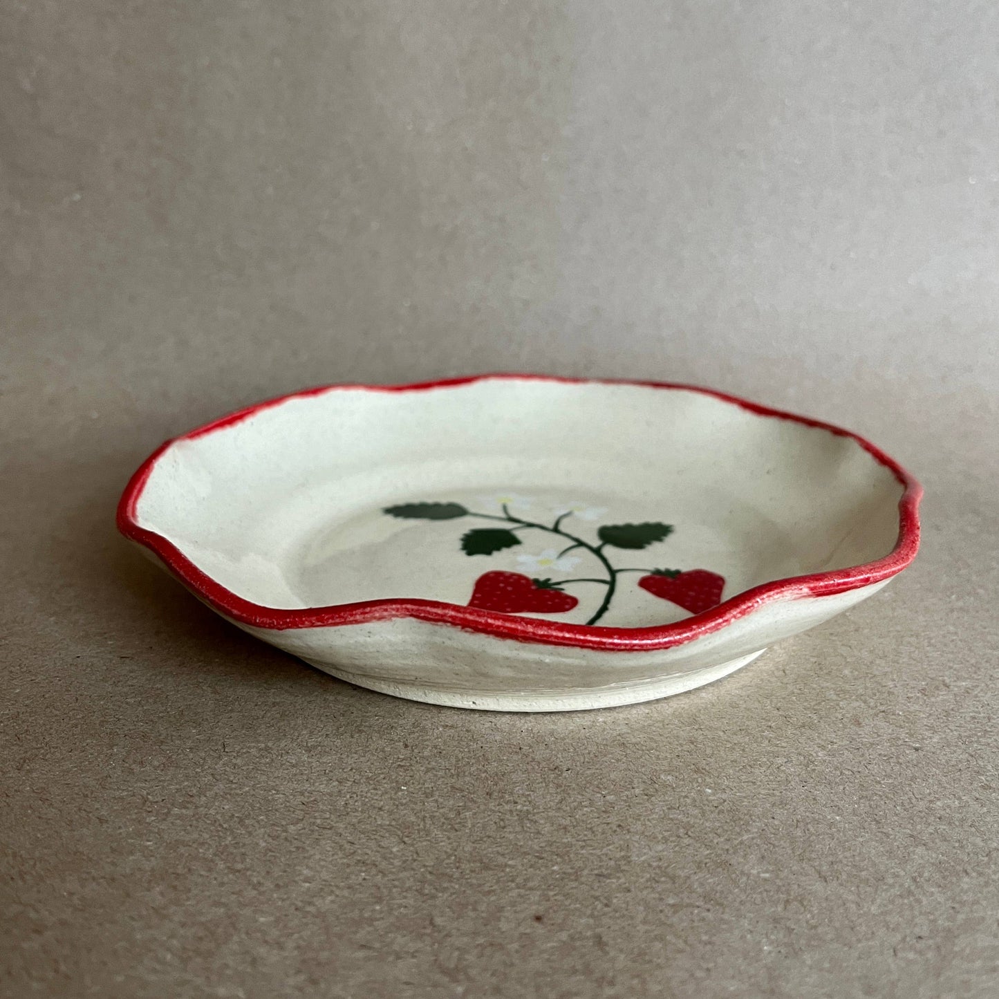Strawberry Flowers Appetizer/Side Plate