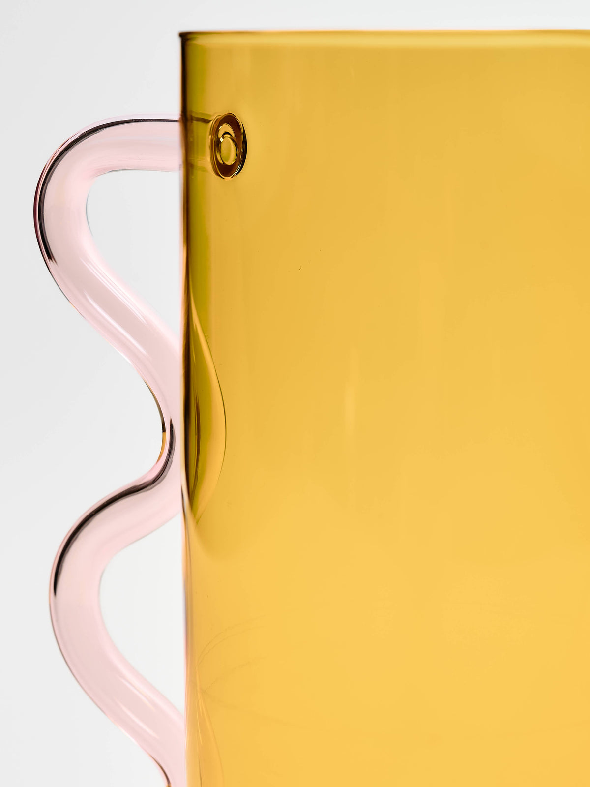 Wave Pitcher, Yellow/pink