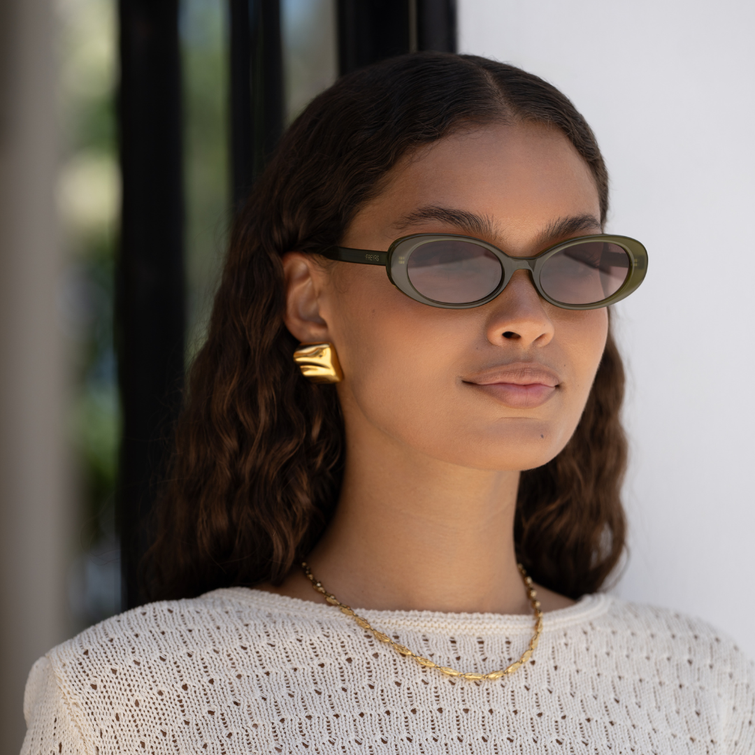 Mimi Acetate Oval Sunglasses