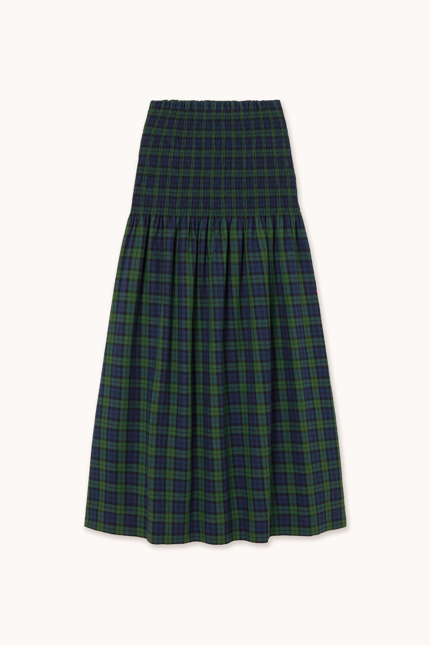 Green Check Smock Skirt