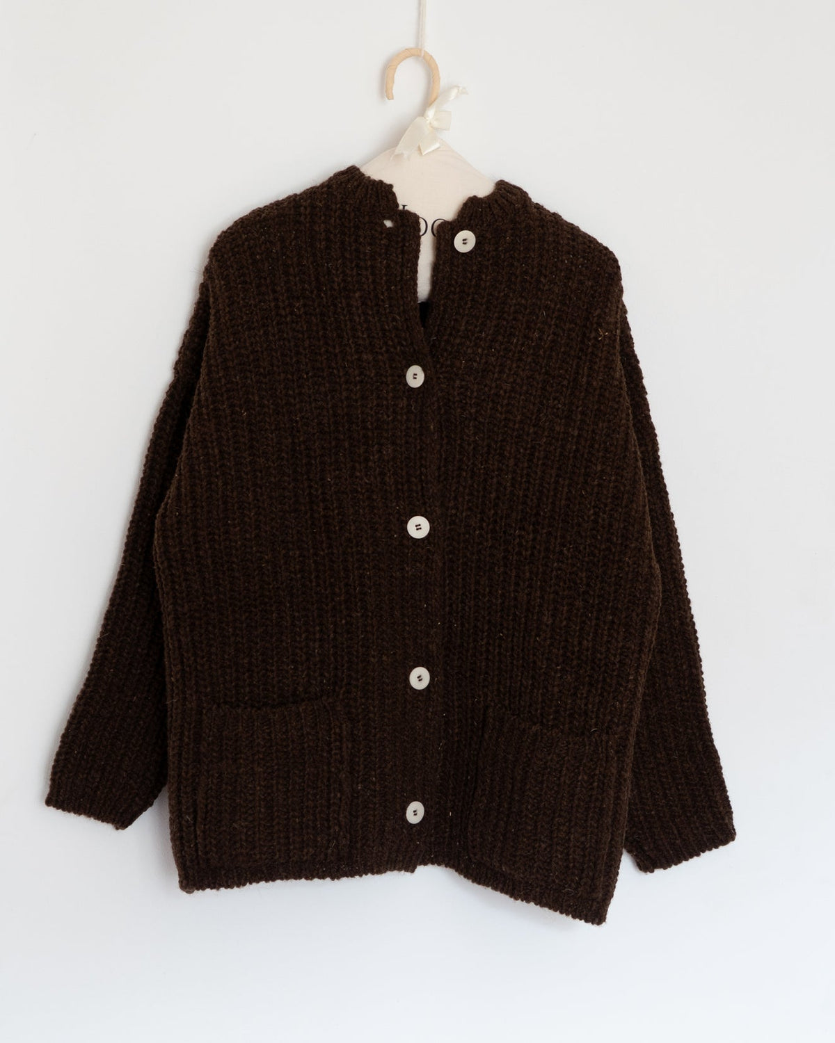Rula Cardigan in Natural Brown