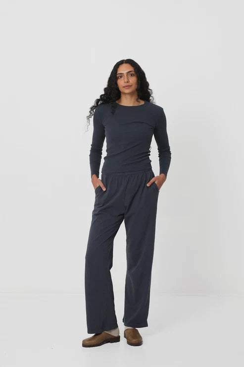 Rib Long Sleeve in Slate