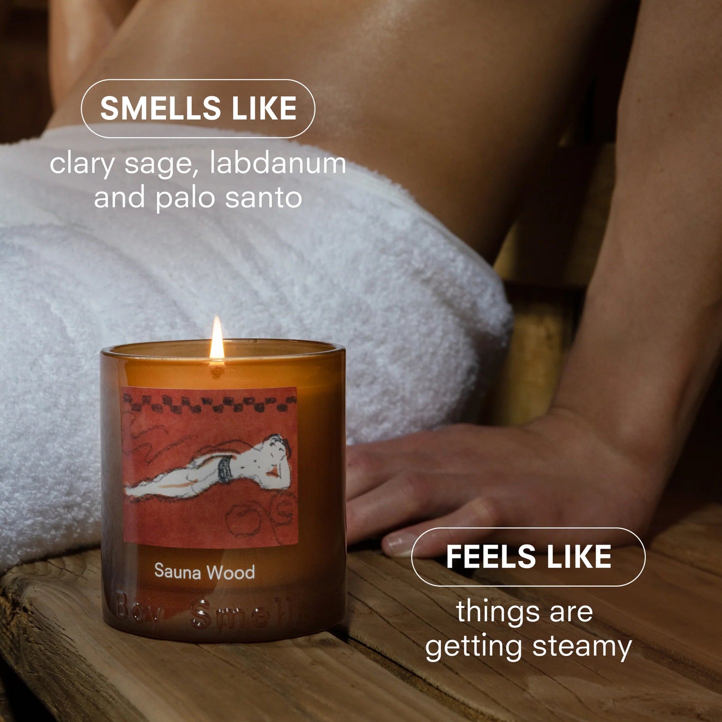 Sauna Wood Candle