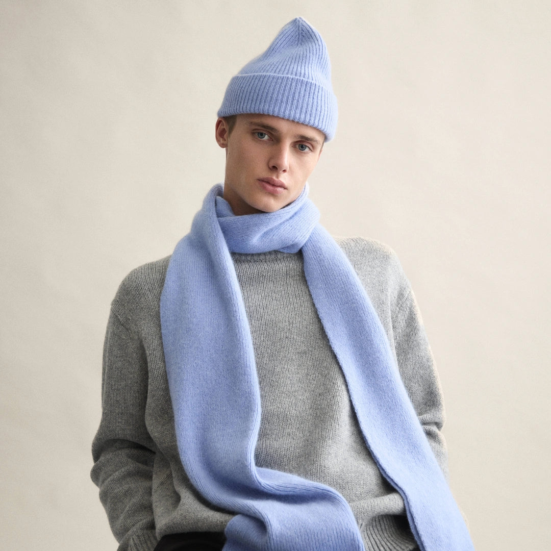 Long Scarf in Light Blue Sky