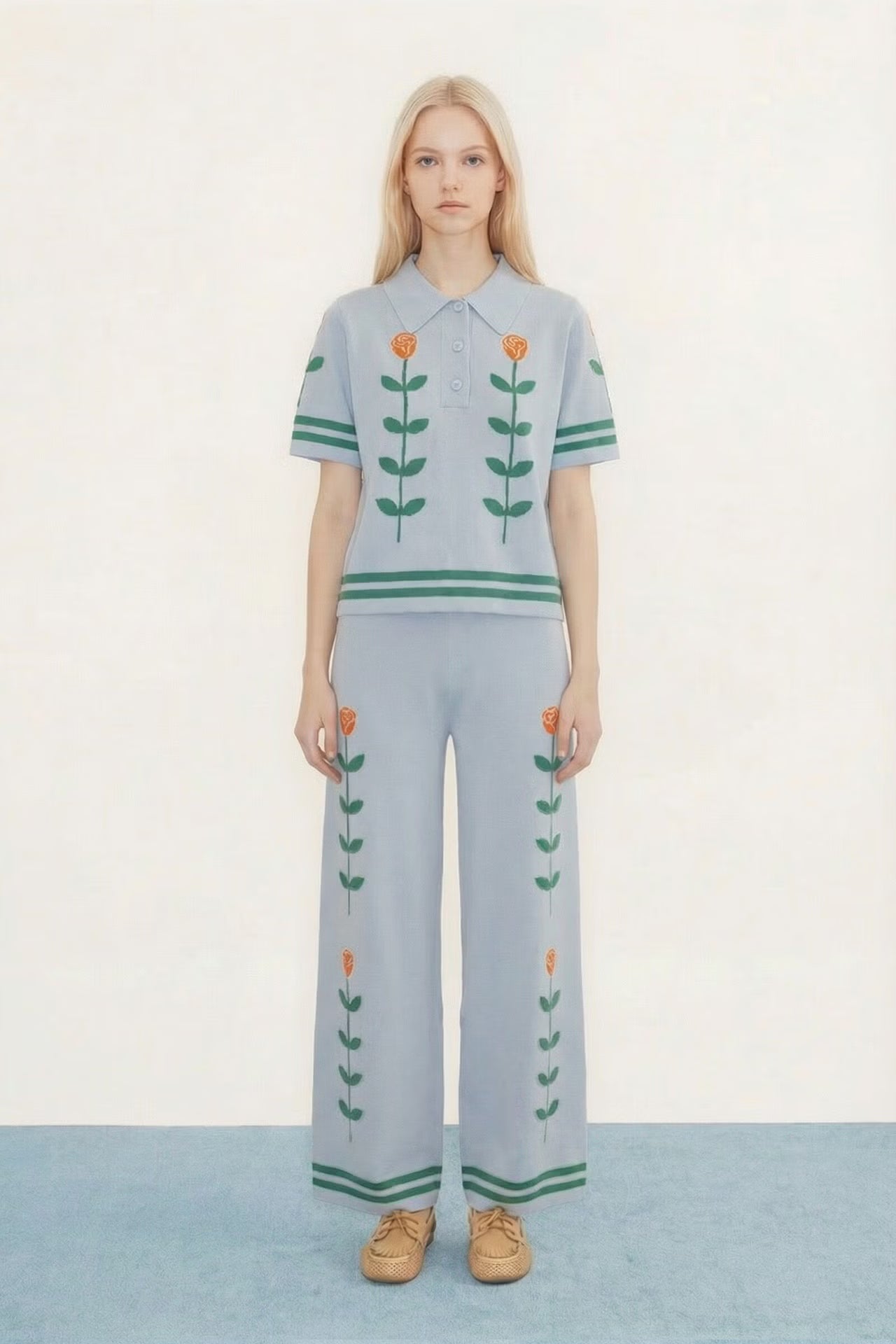 Roses Knitted Pants
