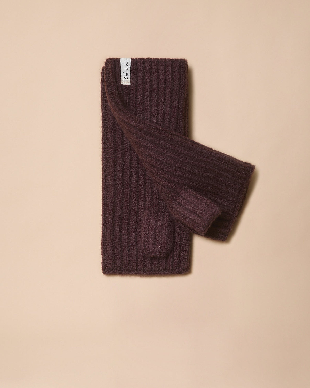 Merino Wool Wrist Warmers in Brown - product photo