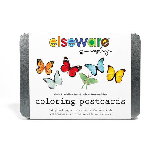 Butterfly  + Moth Coloring Postcards- Set of 30