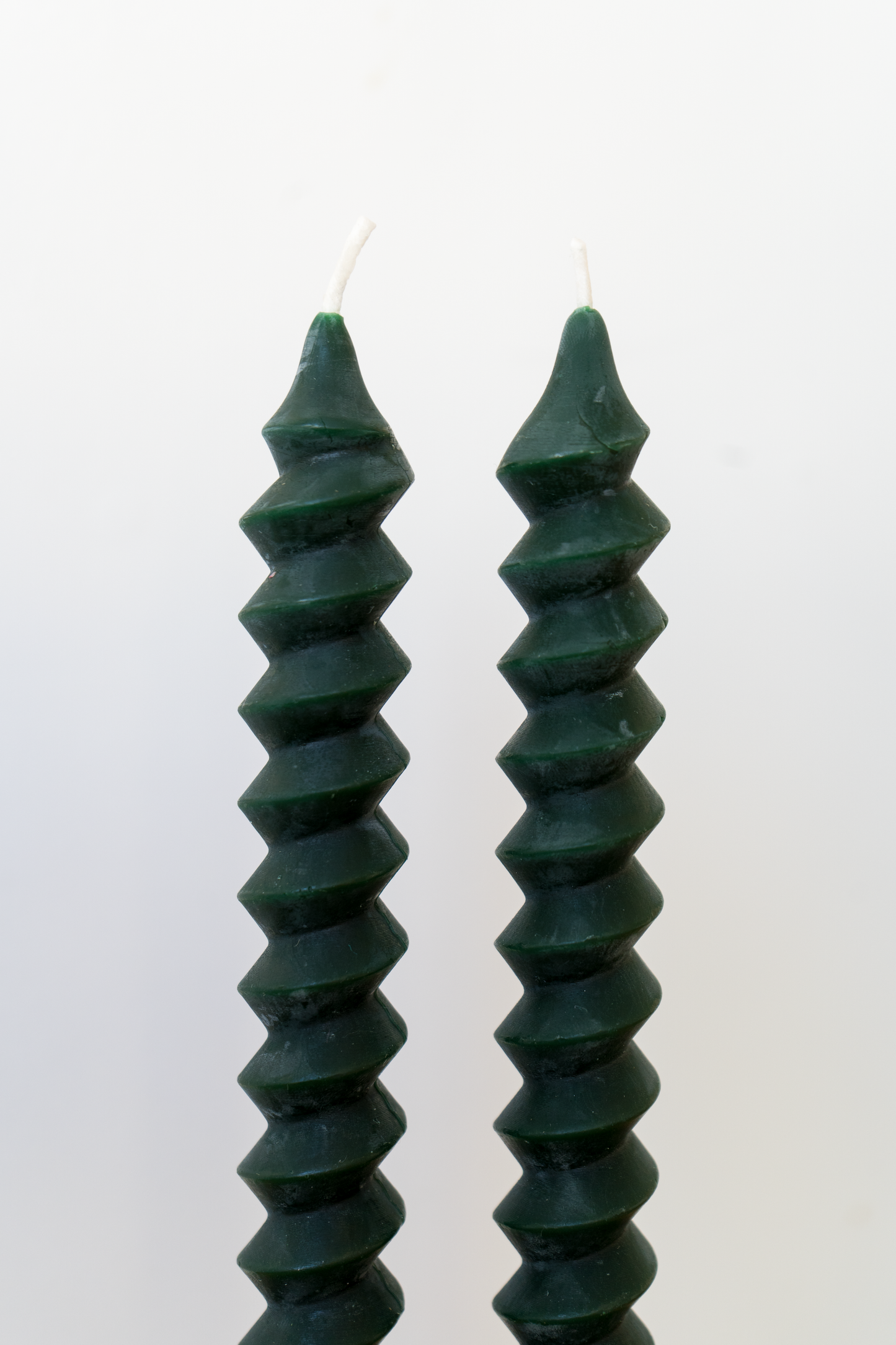 Evergreen Beeswax Taper Candle Pair - 12 inches
