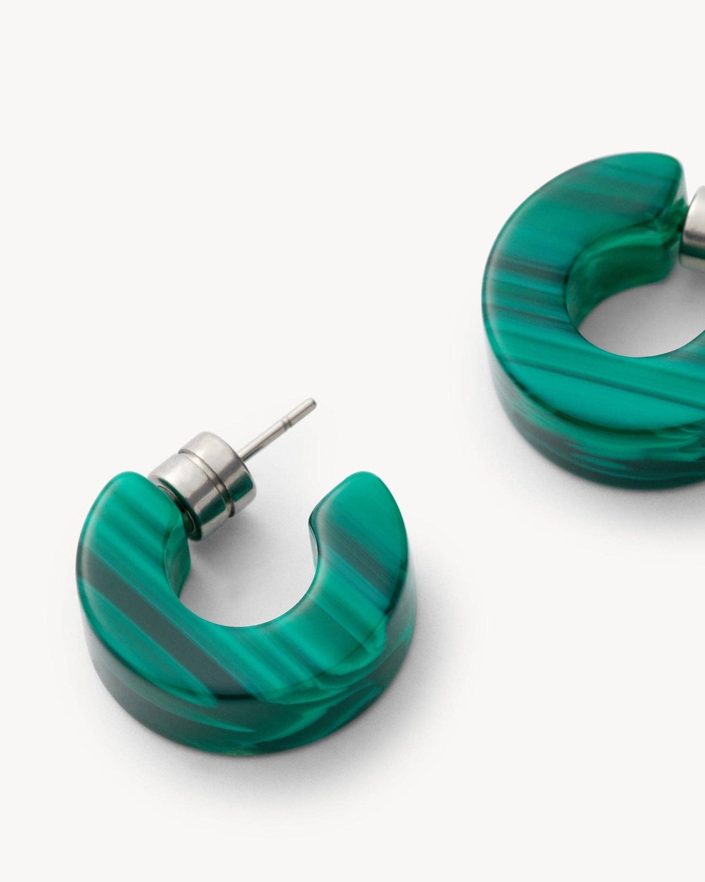 Muse Hoops in Malachite