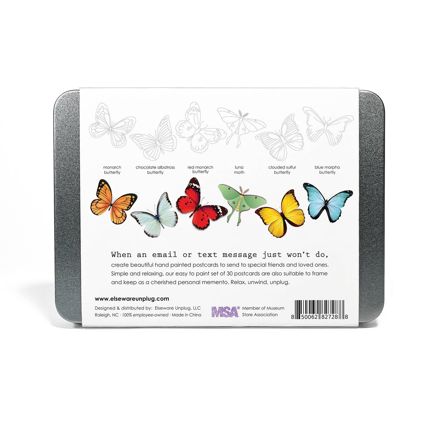 Butterfly  + Moth Coloring Postcards- Set of 30