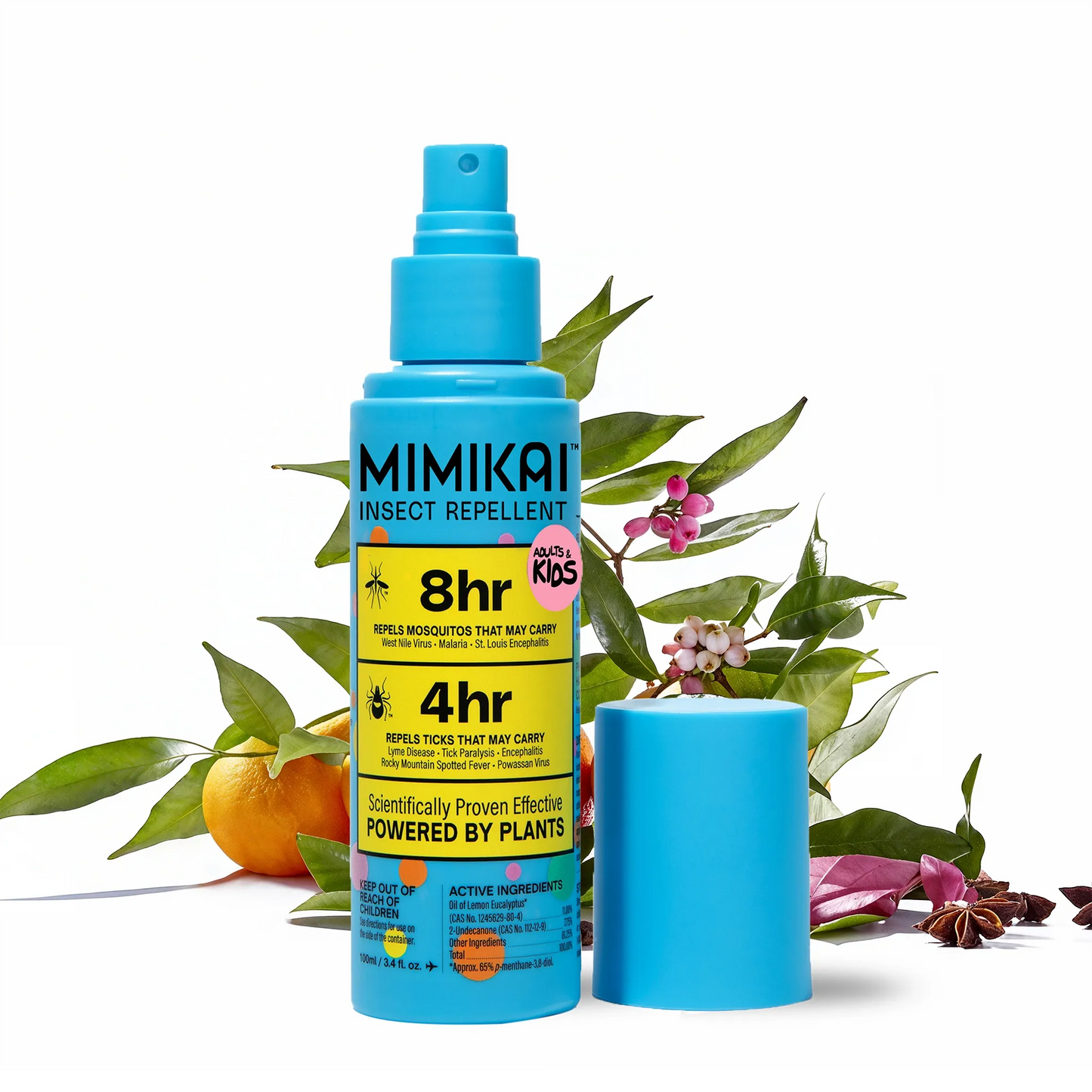 Kids DEET-Free Naturally Derived Mosquito & Tick Bug Spray 3.4oz