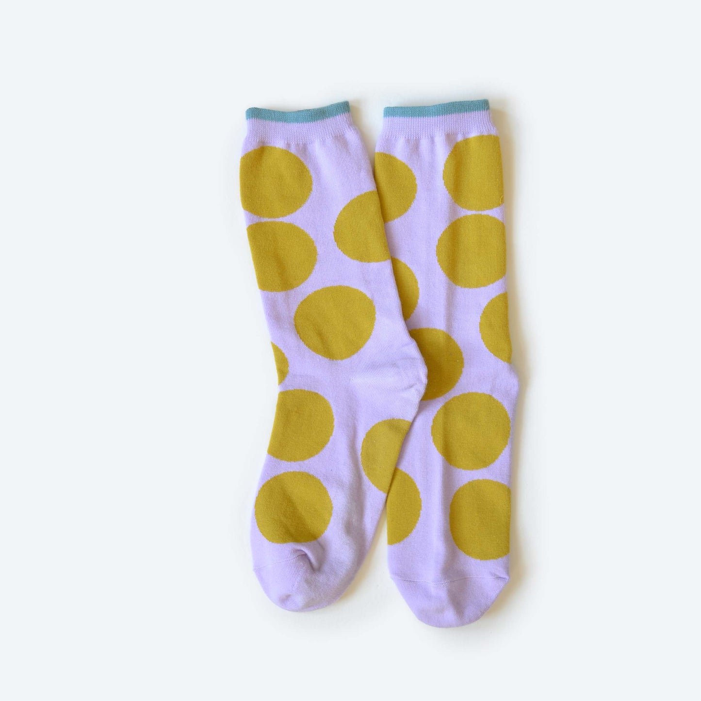 Sutro Bold Dot Crew Socks in Wisteria