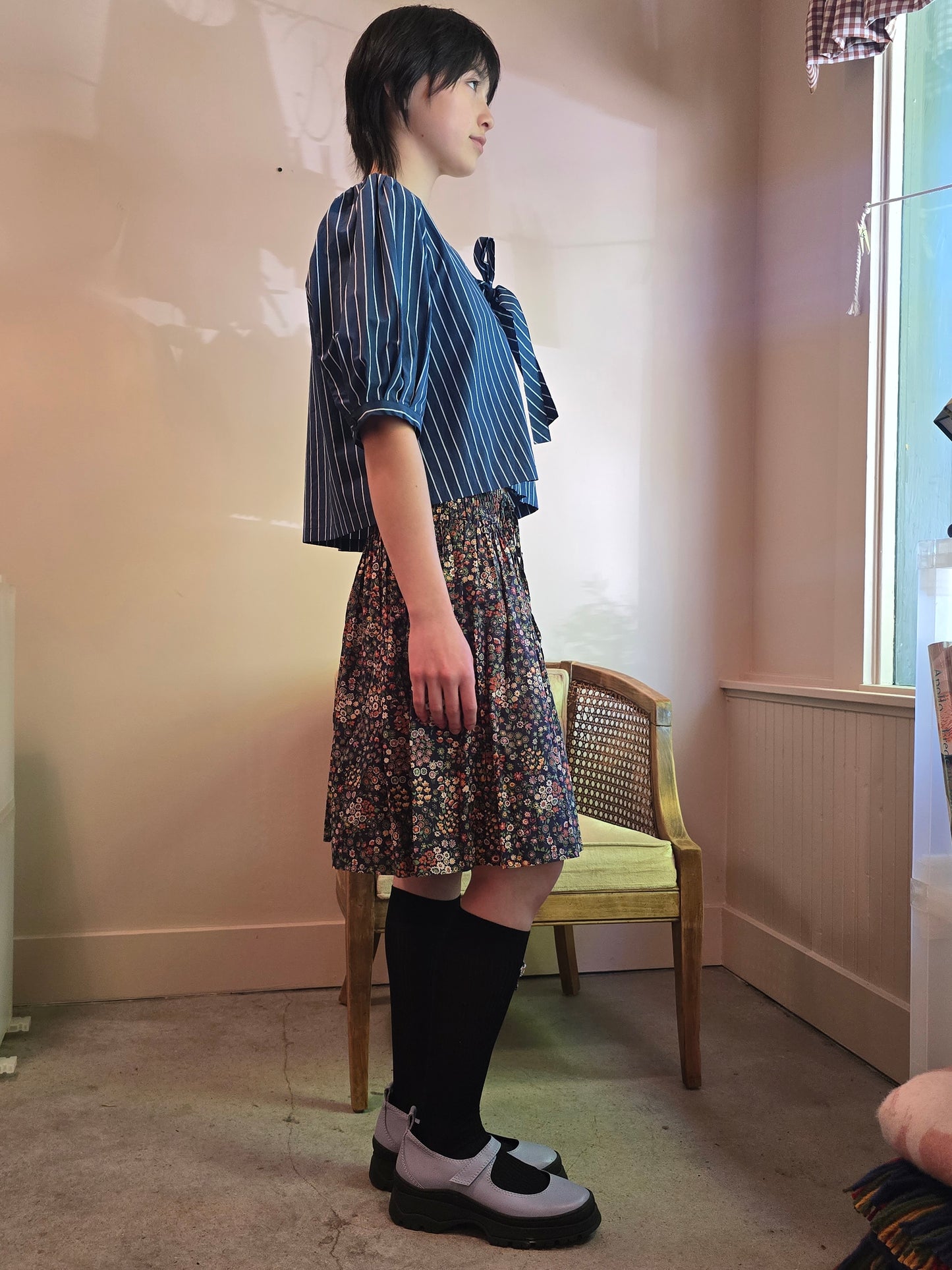 Striped Bow Blouse