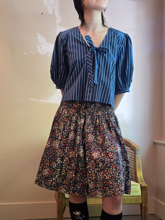 Striped Bow Blouse