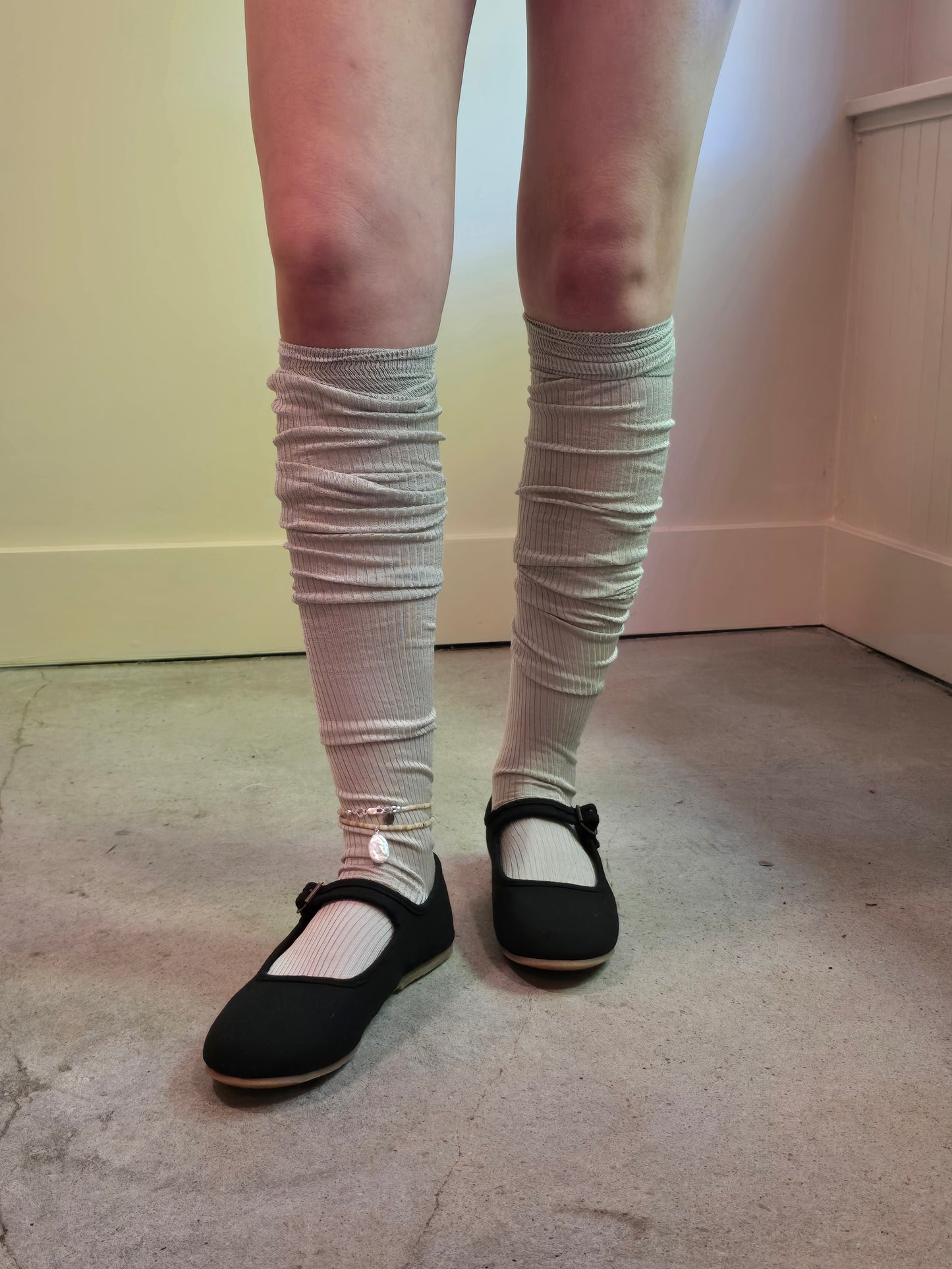 Over the Knee Socks in Perlino