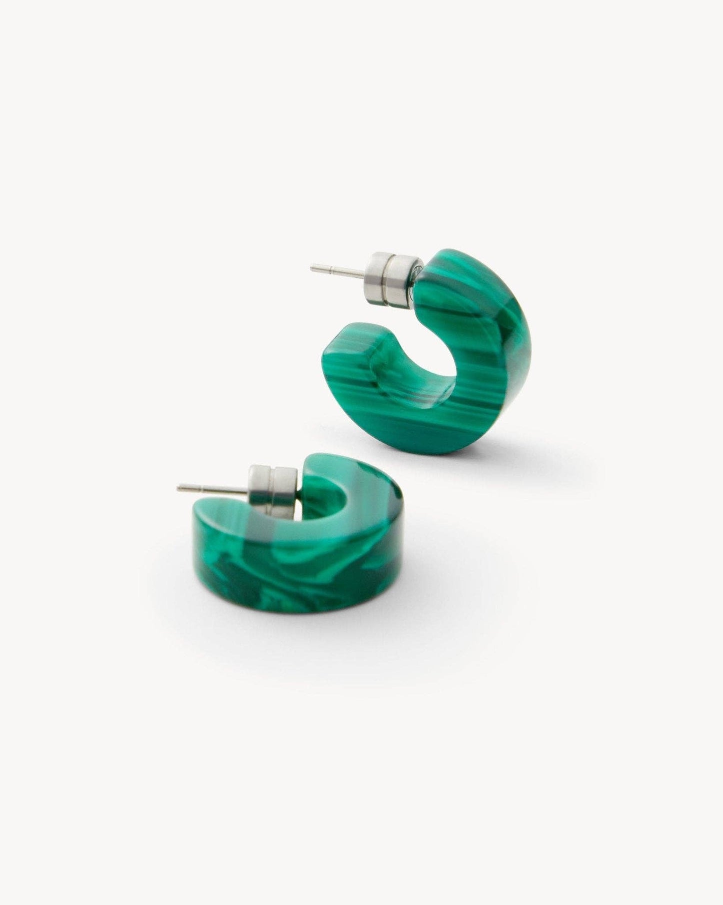 Muse Hoops in Malachite
