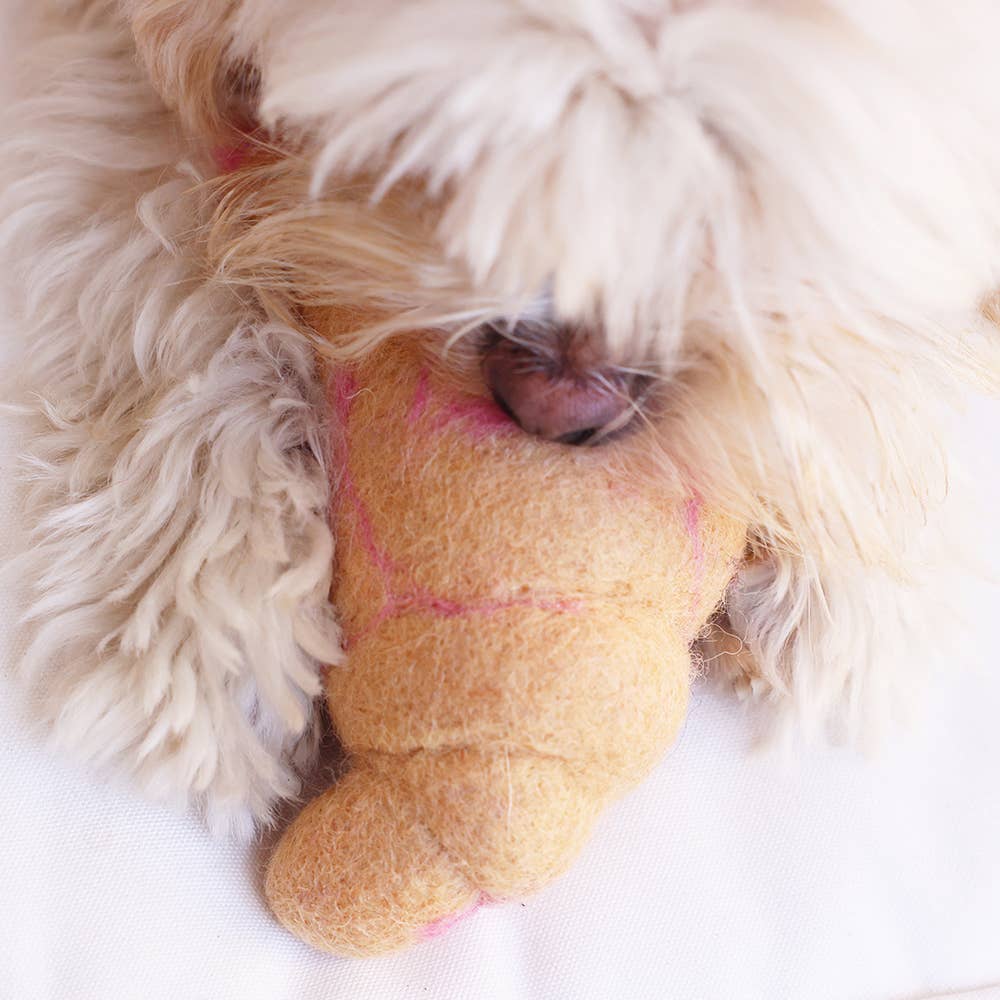 Croissant Wool Dog & Cat Toy