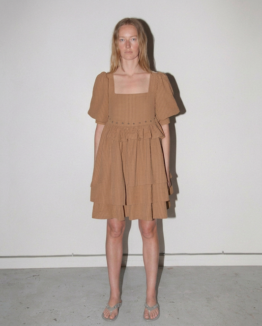 Rivet Cascade Dress in Striped Canyon