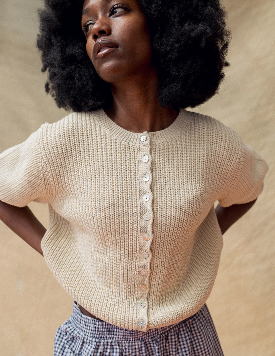 Coastal Cardigan in Sand