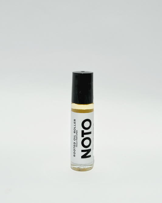 Roller bottle with 'Noto' label on a light gray background