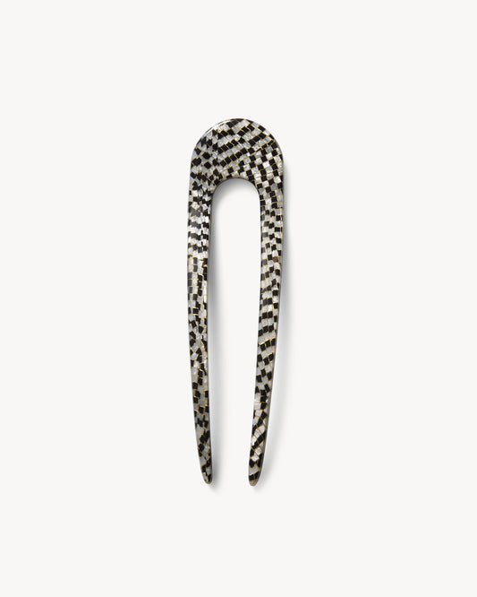 French Hair Pin in Perle Noir