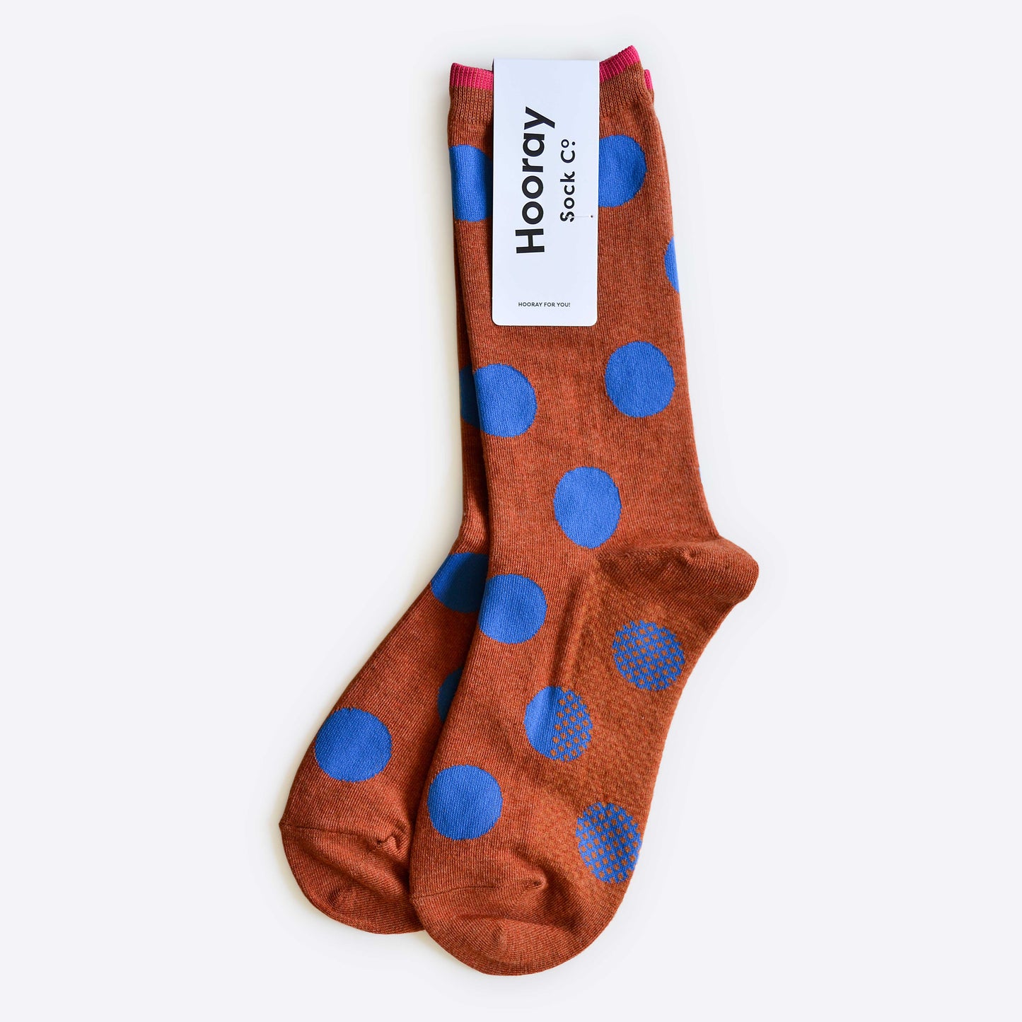 Panhandle Classic Dot Crew Socks in Rust