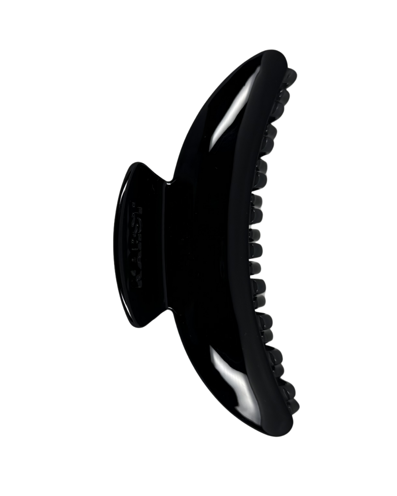 Black hair clip on a white background