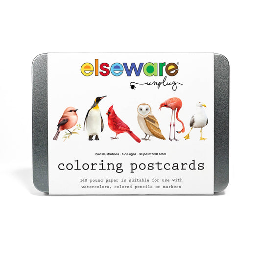 Birds Coloring Postcards - Set of 30