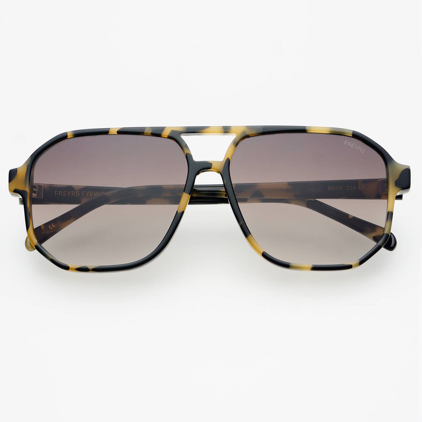 Billie Unisex Aviator Sunglasses in Tortoise