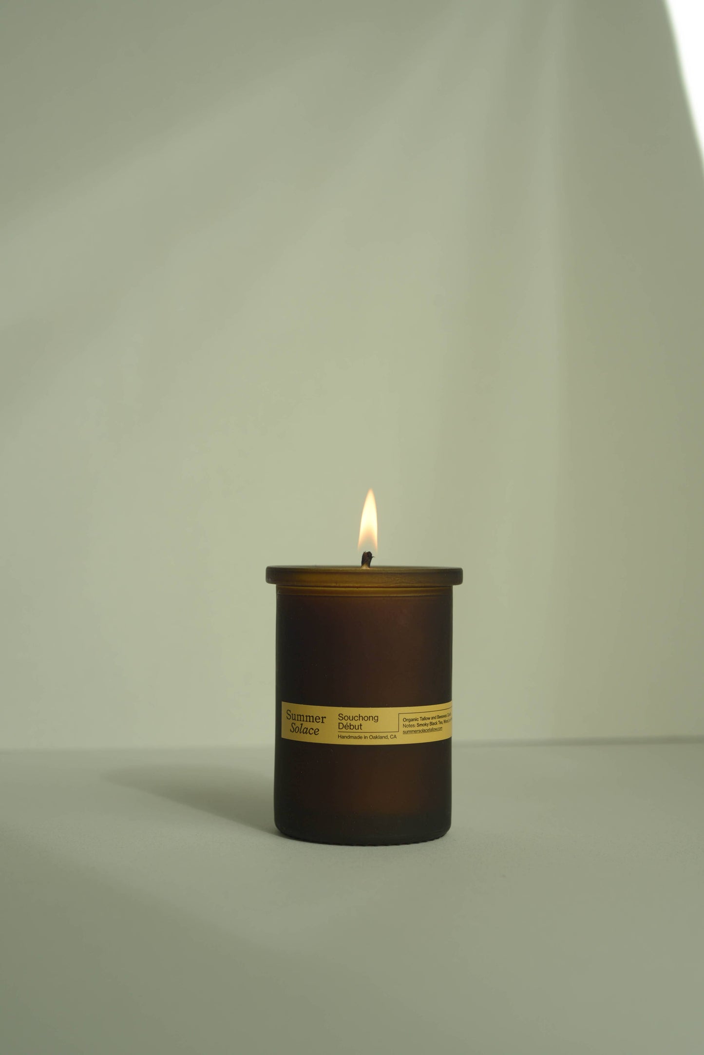 Souchong Debut – Black Tea & Vetiver Tallow Candle, 6 oz