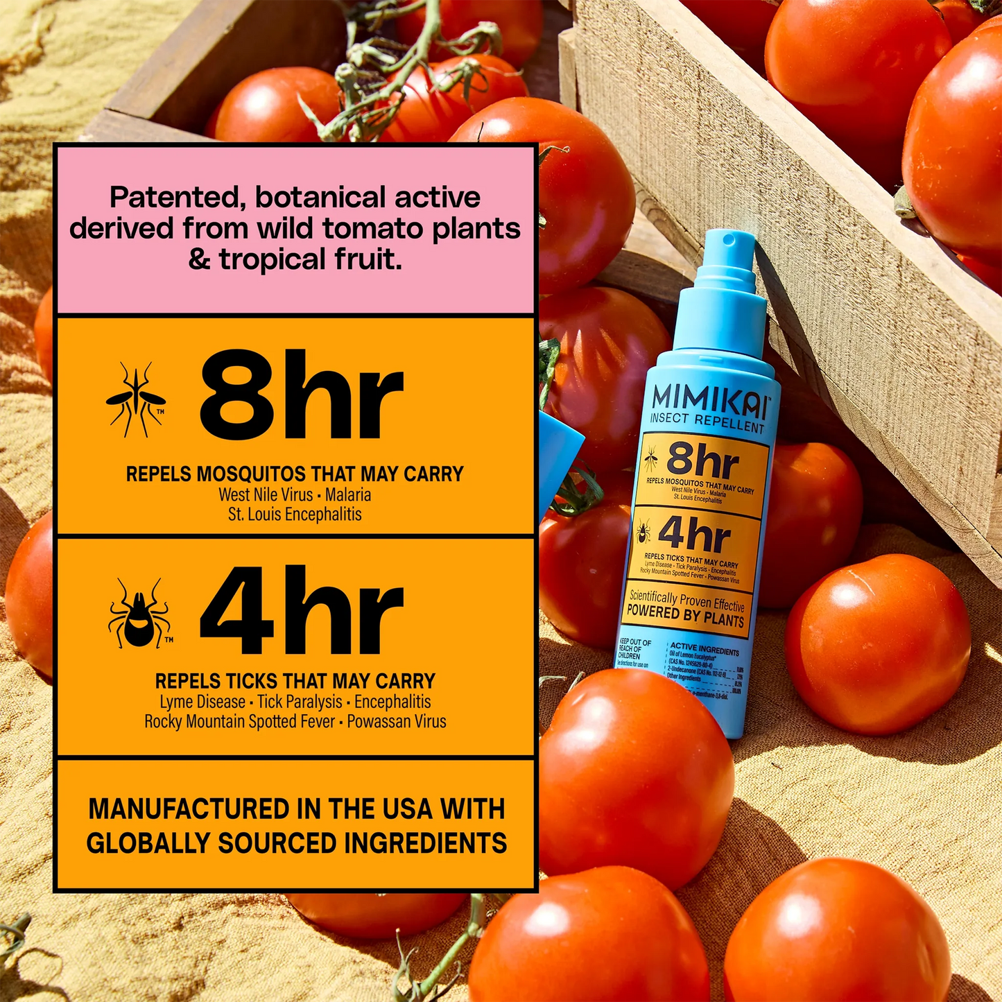 DEET-Free Naturally Derived Mosquito & Tick Bug Spray 3.4oz