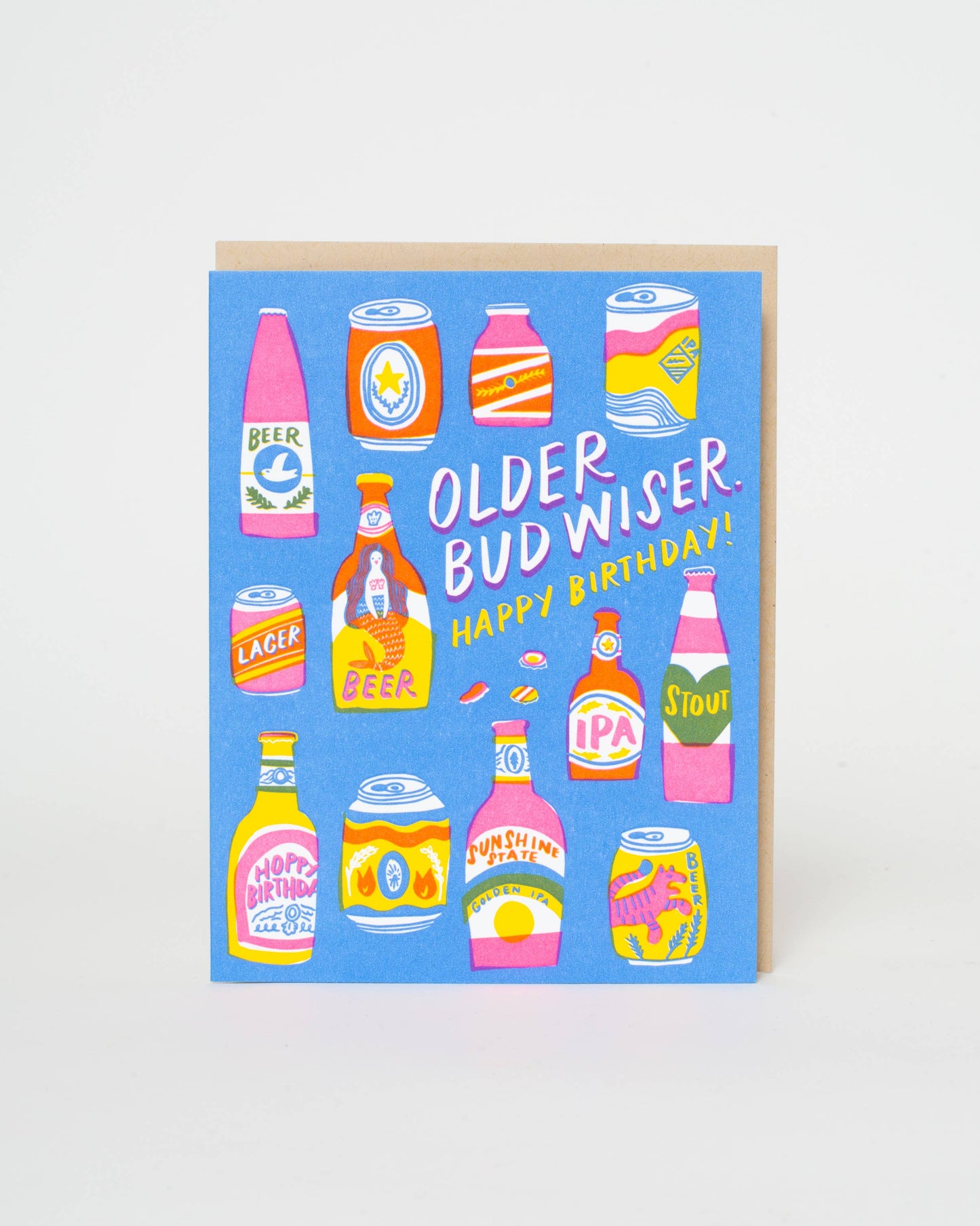 Bud Wiser Birthday Punny  Card