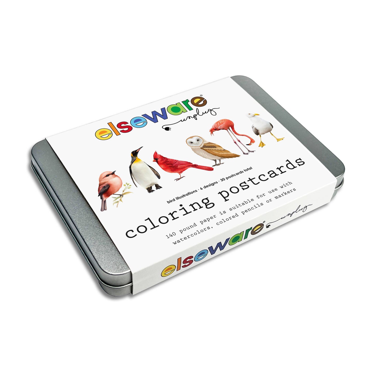 Birds Coloring Postcards - Set of 30