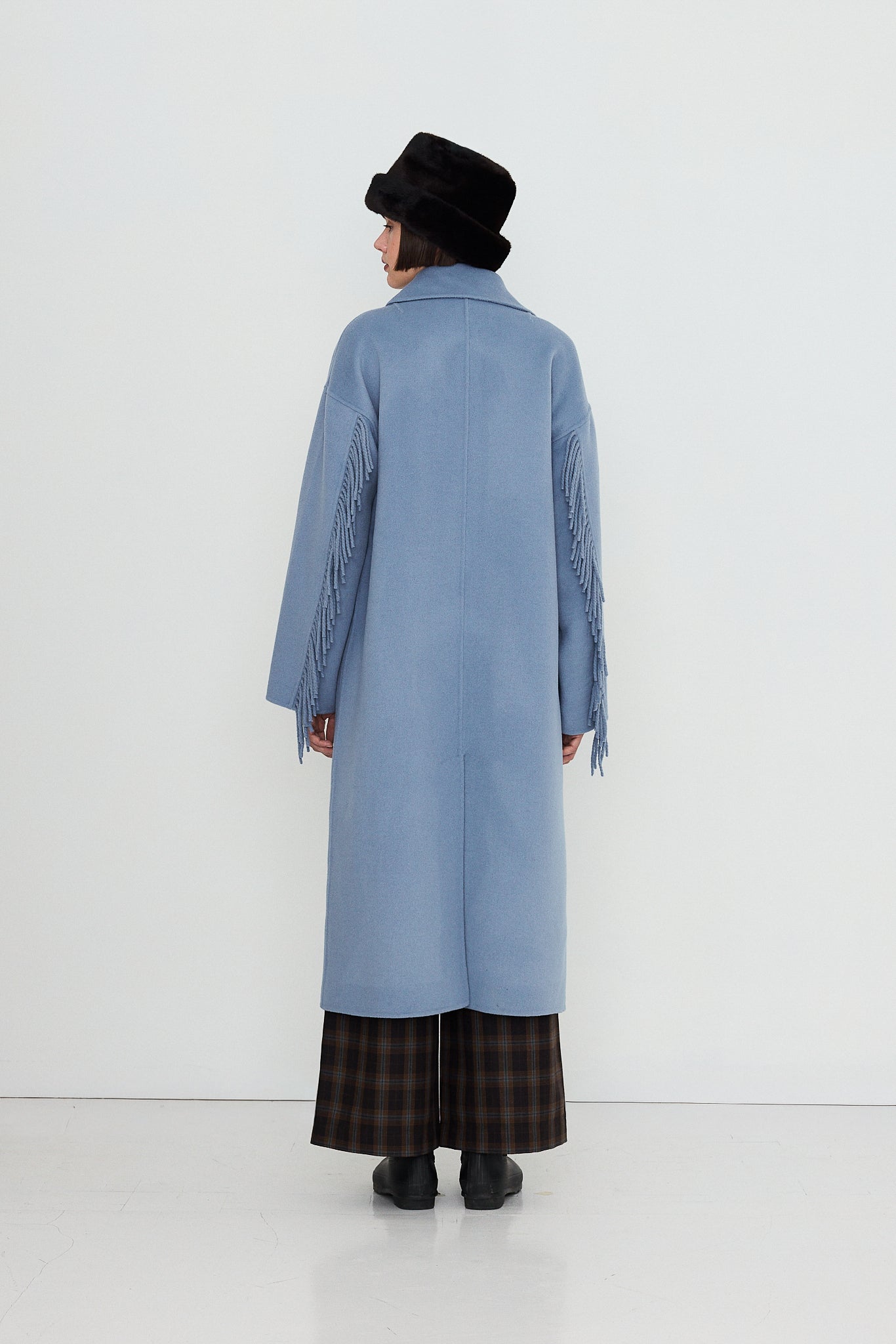 Blue Fringe Coat