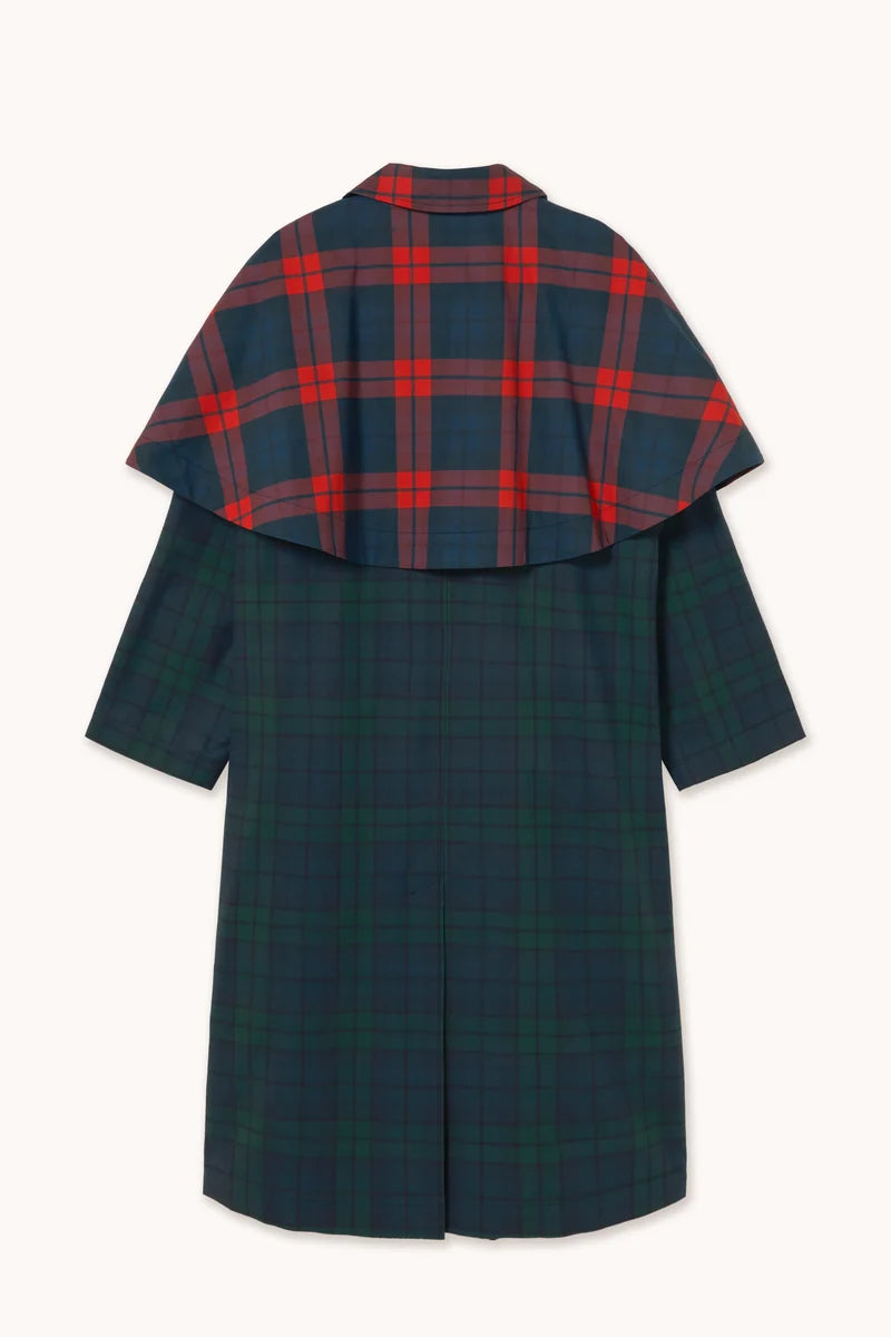 Check Long Trench Coat