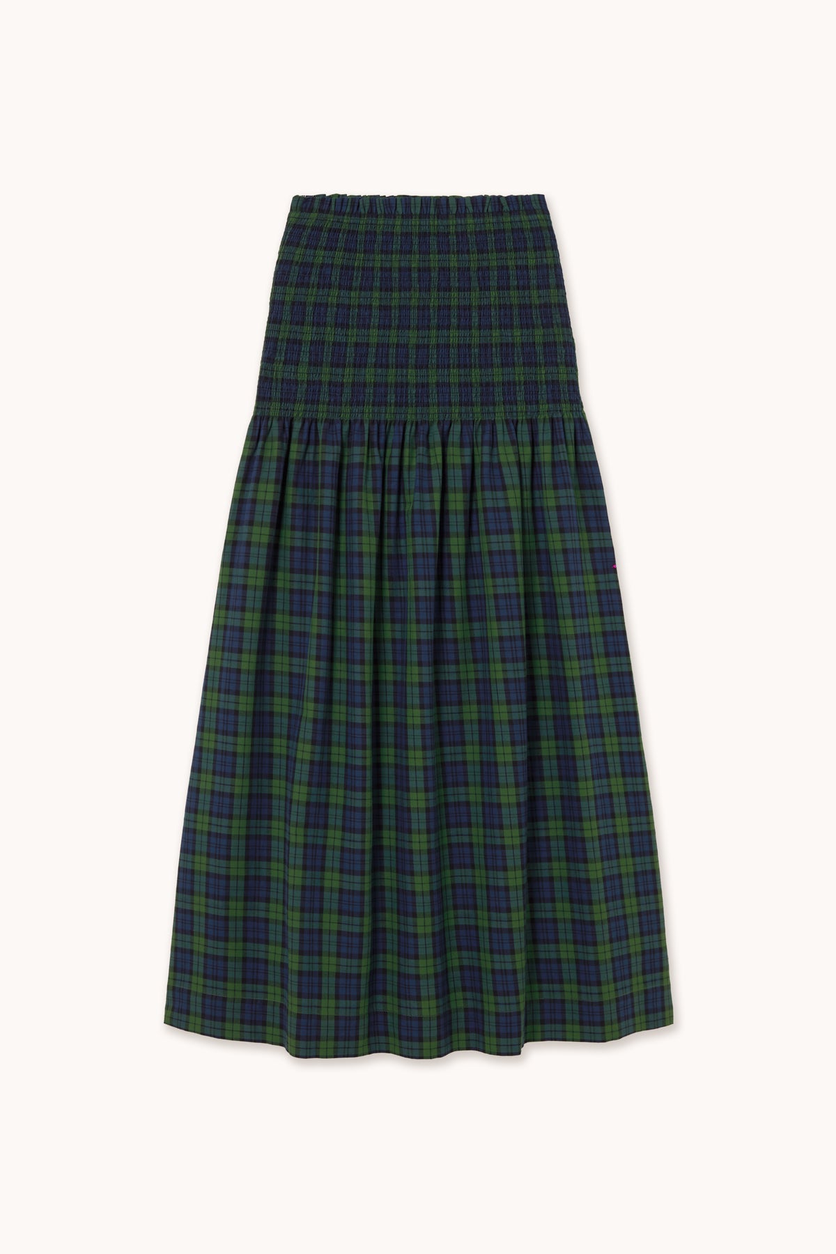 Green Check Smock Skirt