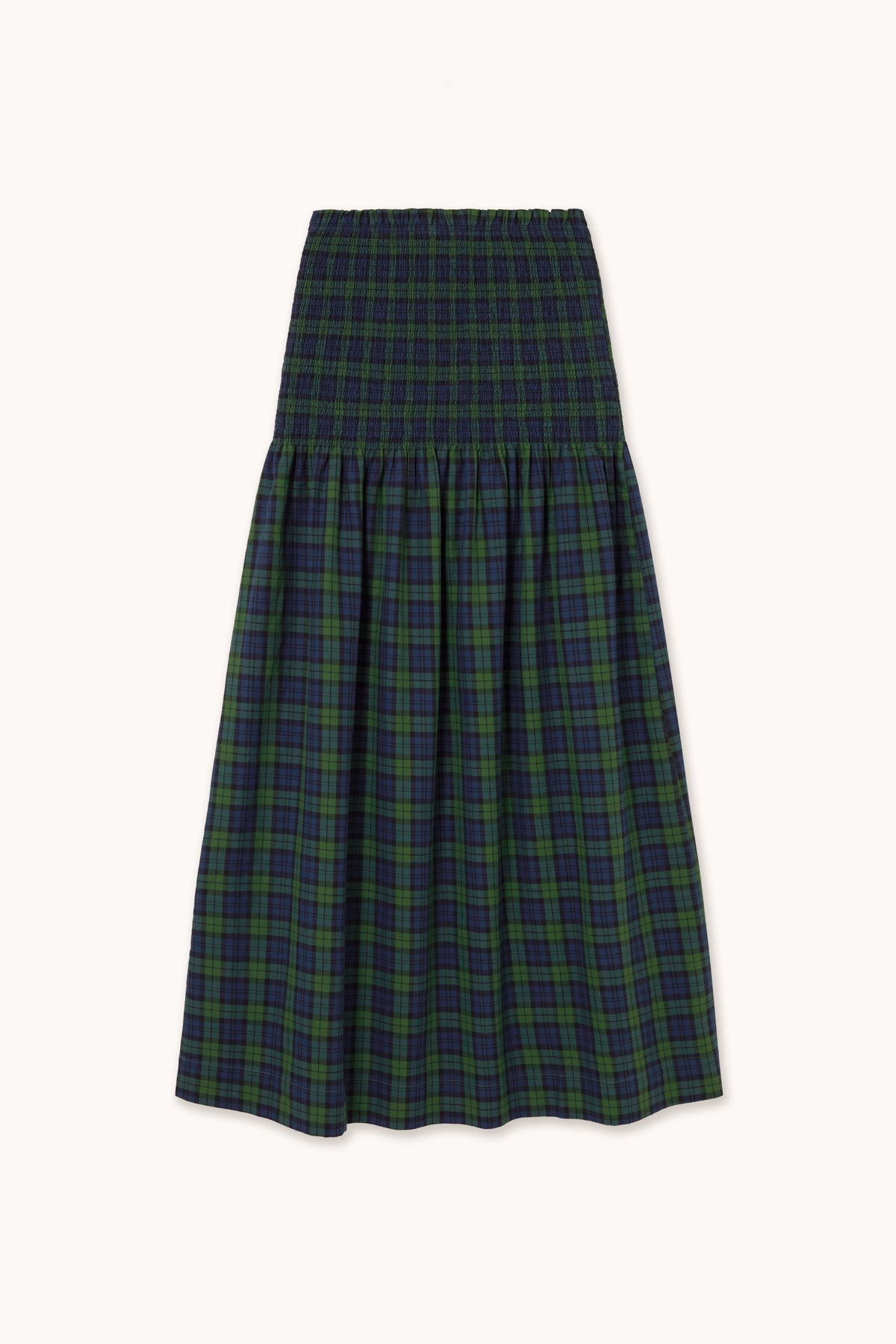 Green Check Smock Skirt