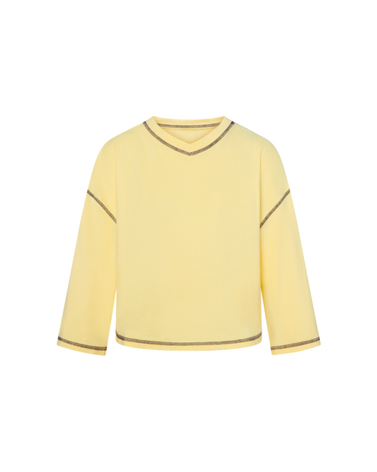 Sønderhaus August Tee in Yellow, flat lay
