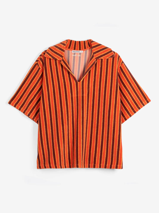 Striped Terry Polo Shirt