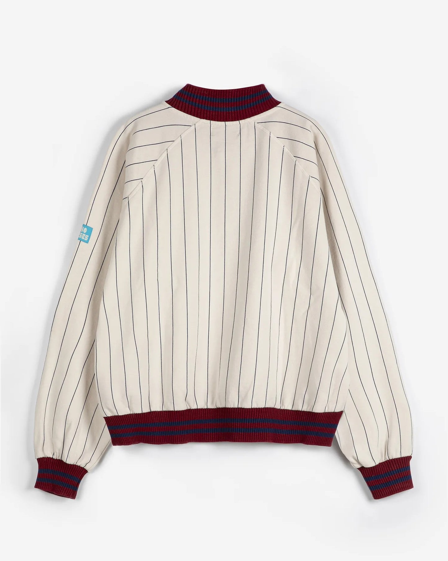 Striped High Neck Sweatshirt