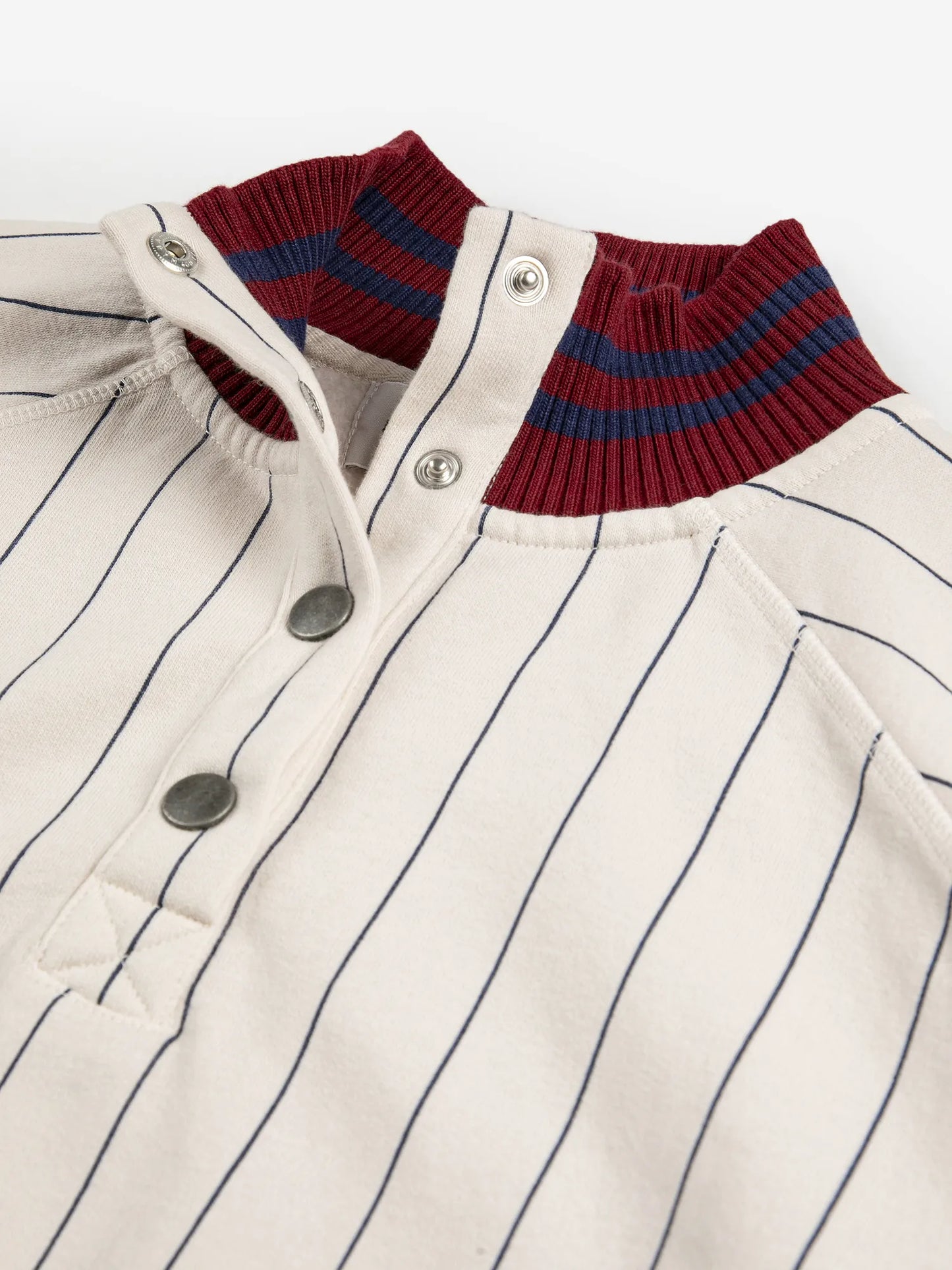 Striped High Neck Sweatshirt