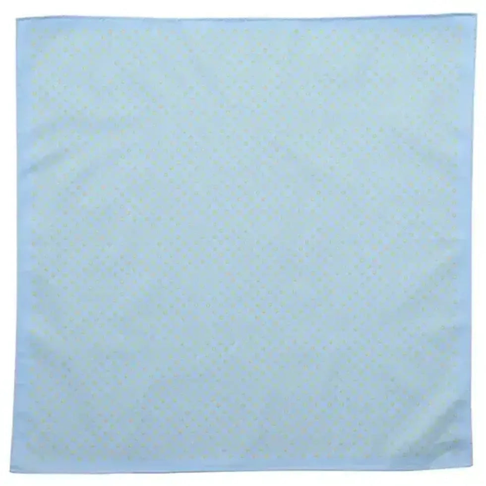 Handkerchief: Light Blue and Yellow Dot