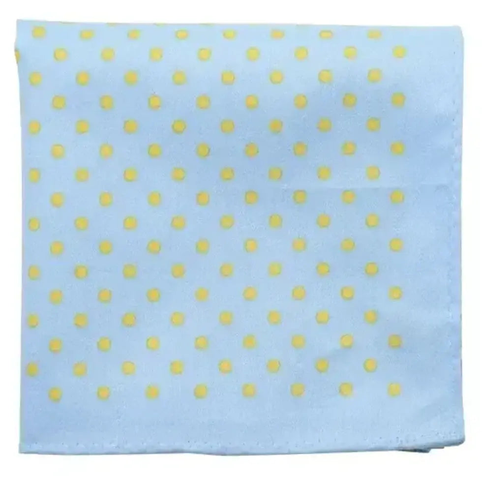 Handkerchief: Light Blue and Yellow Dot