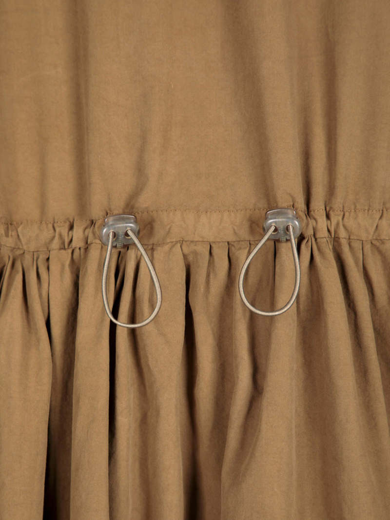 Poplin Jersey Dress in Khaki