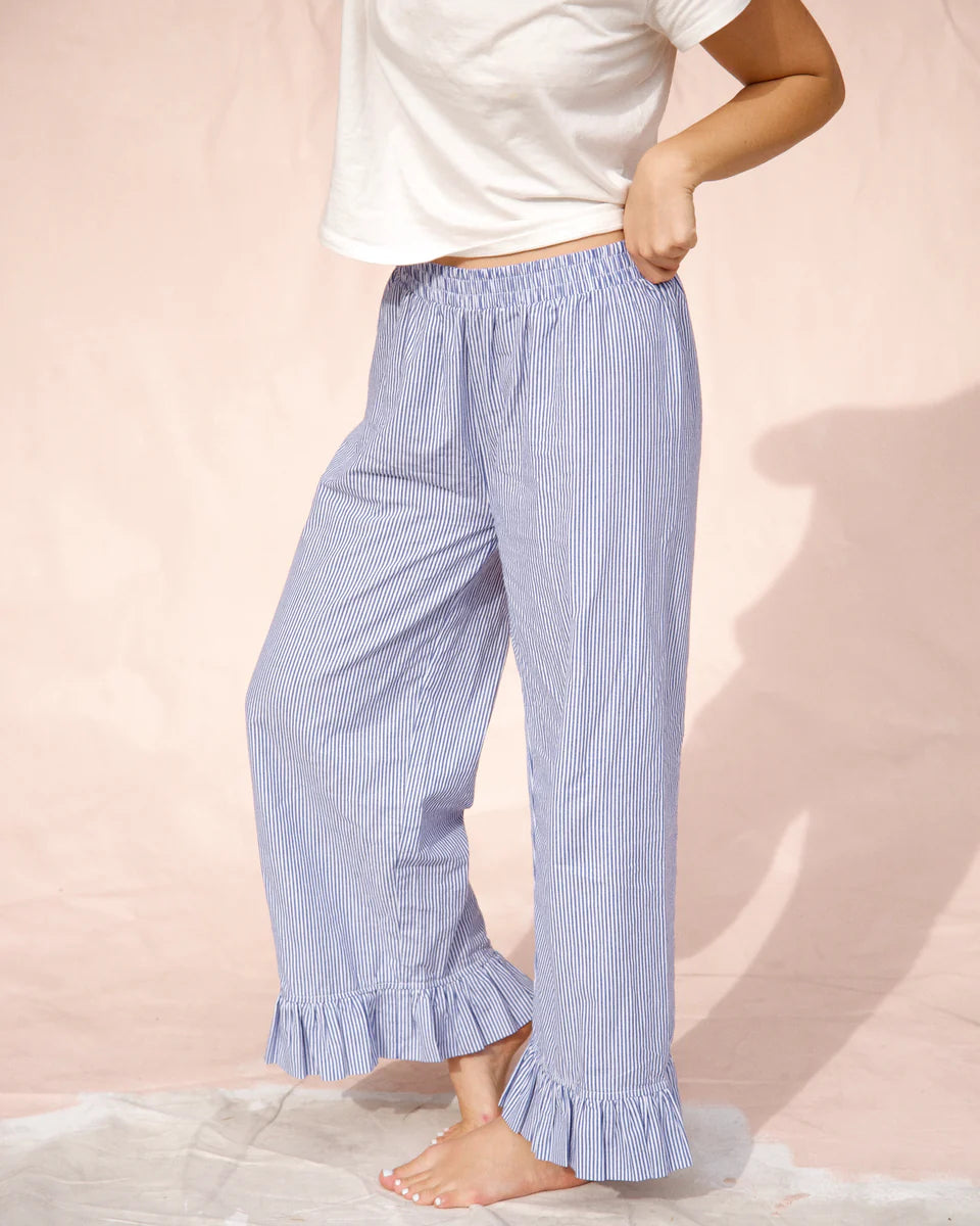 Boxer Pant in Blue Stripe