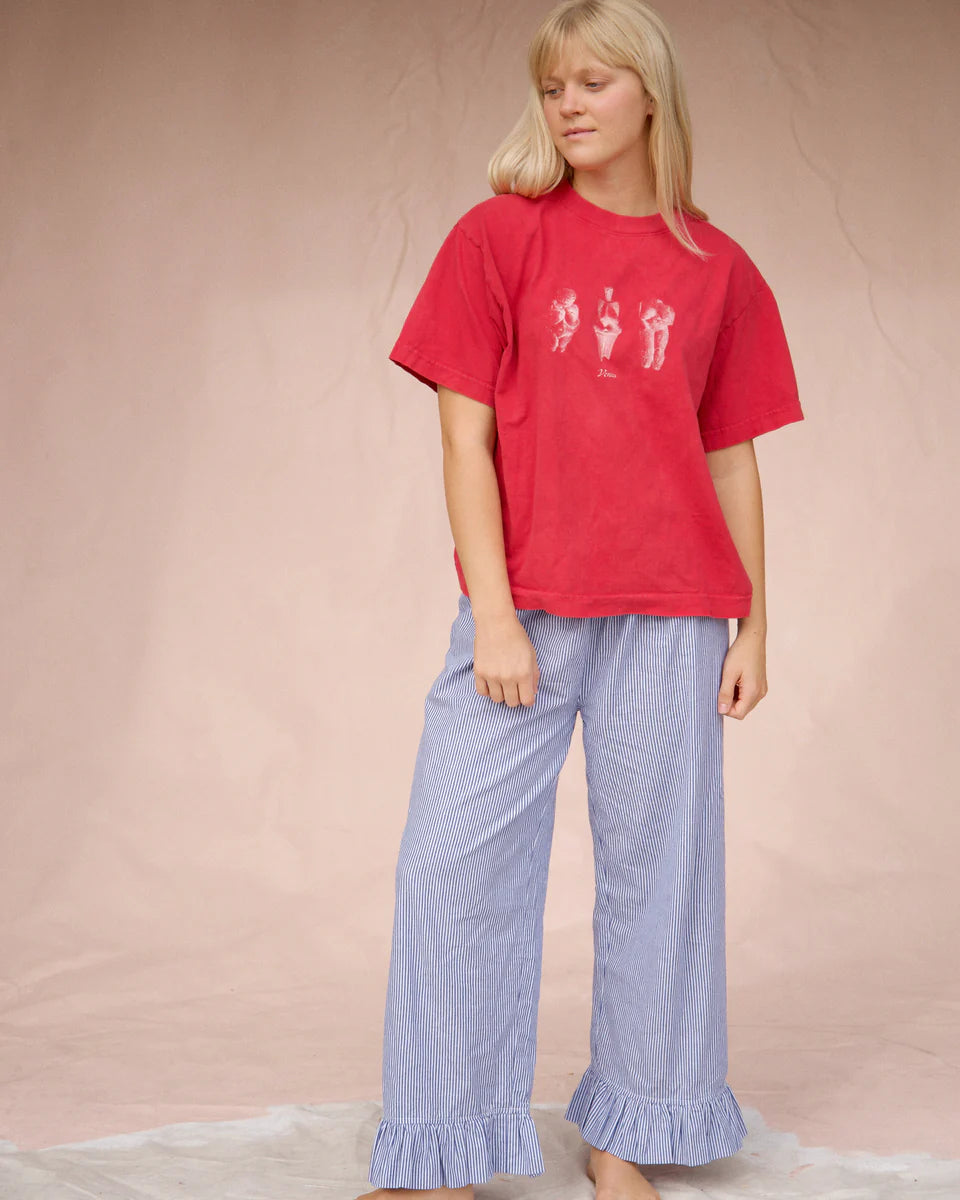 Boxer Pant in Blue Stripe