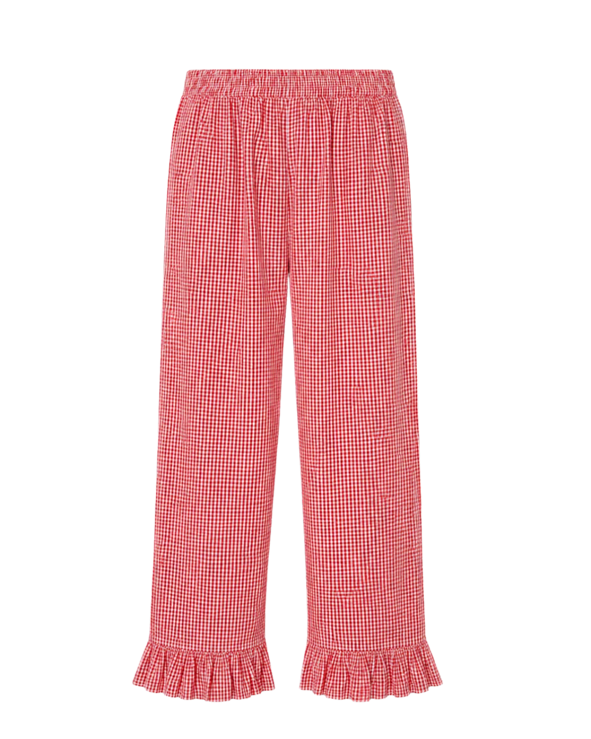 Green pants on a white background