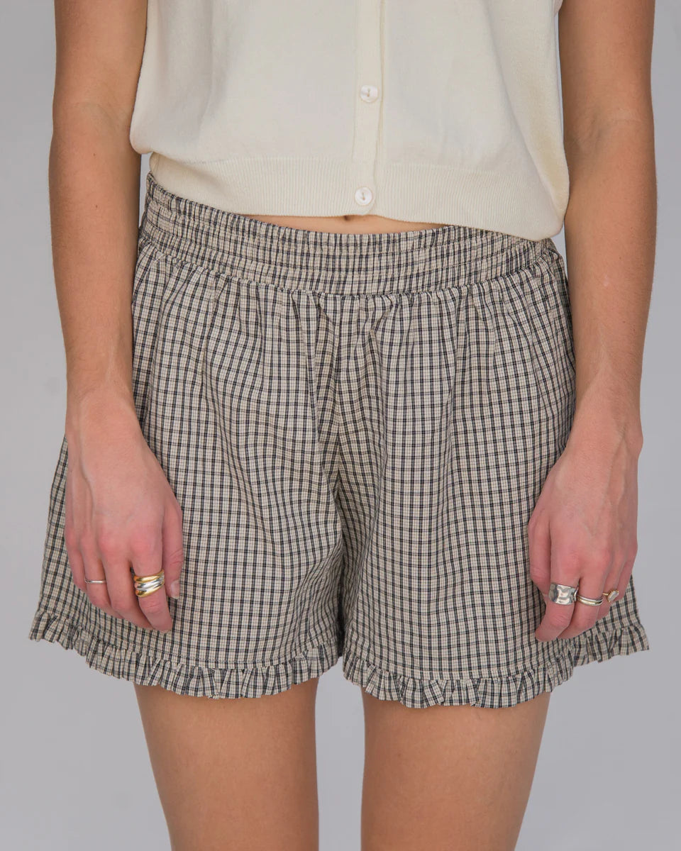 Boxer Shorts in Black Plaid